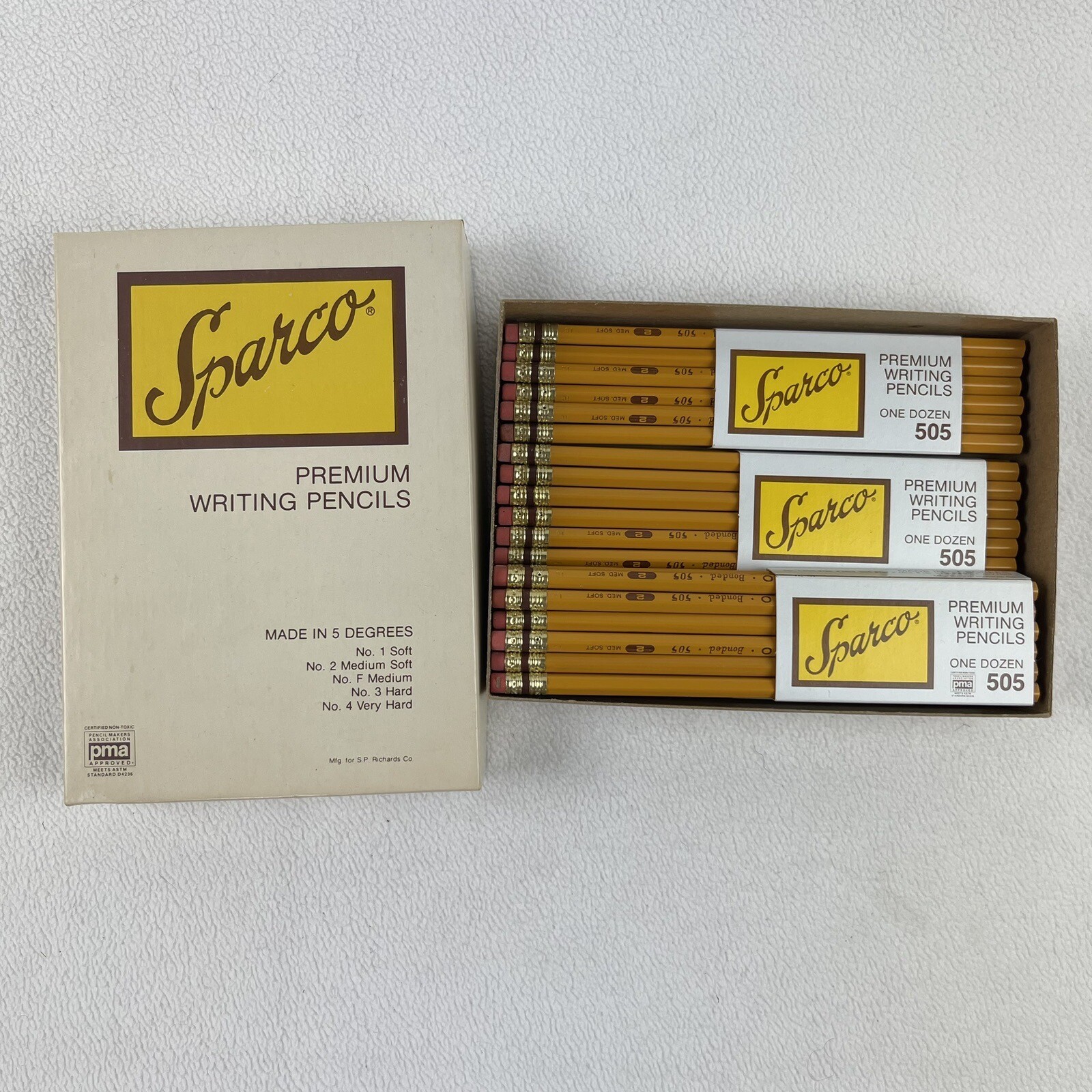 Vintage Sparco Premium Writing Pencils #2 505 4 Dozen NOS Box