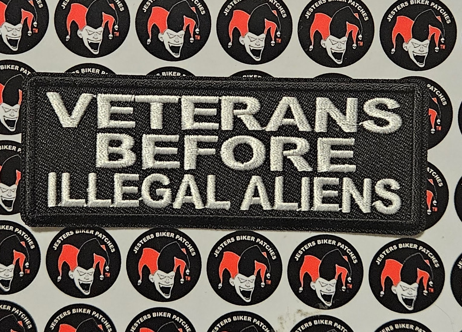 Veterans Before Illegals Embroidered Patch MW032