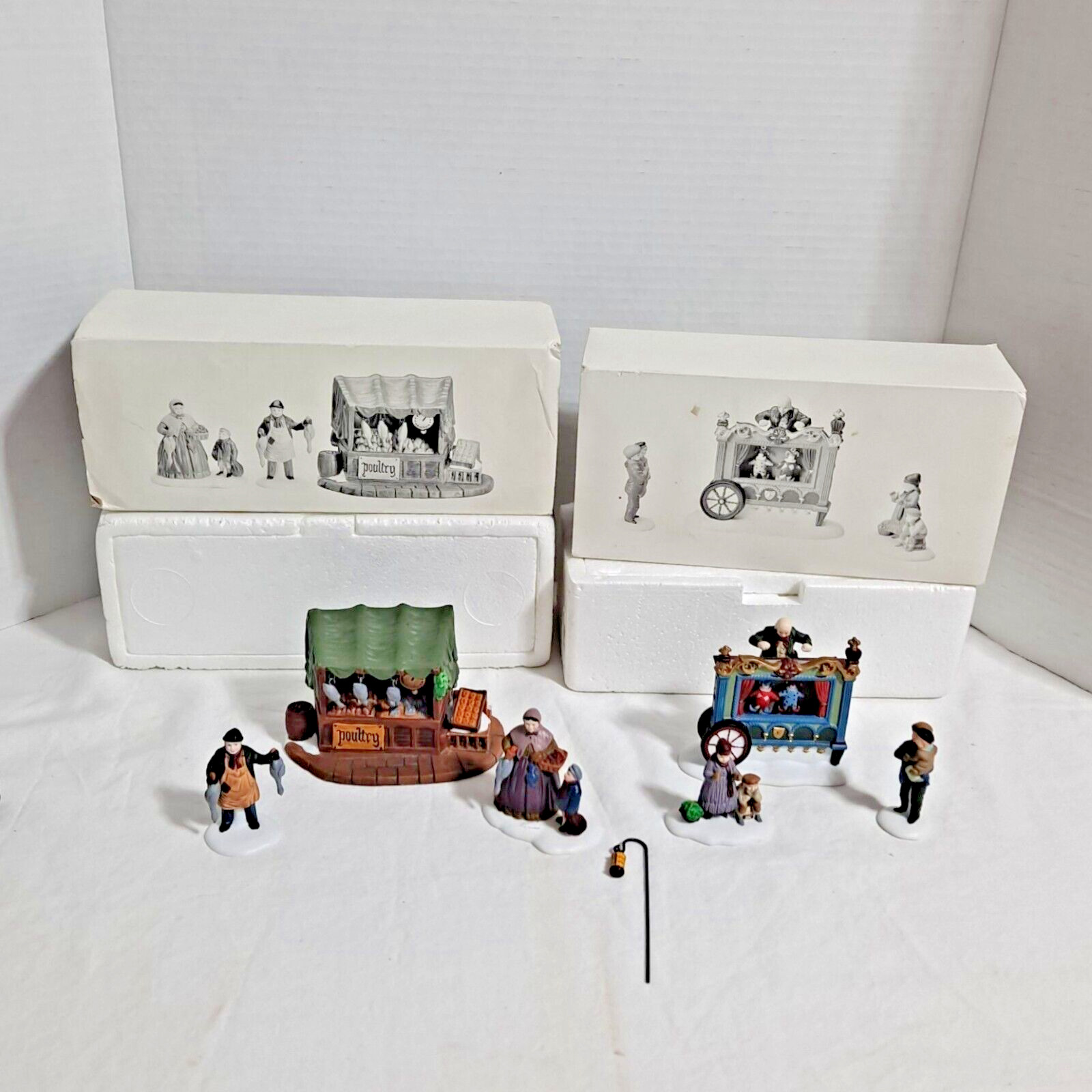 Dept 56 The Old Puppeteer Poultry Market Heritage Village Collection Boxes Foam