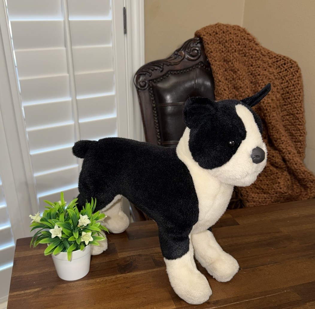 Douglas Cuddle Toy Boston Terrier 16” Rare Realistic Plush Stuffed Animal