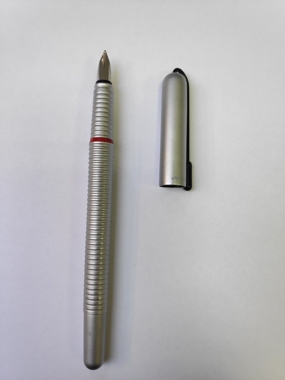 rotring 900 fountain pen vintage mate silver steel nib M 1990`s