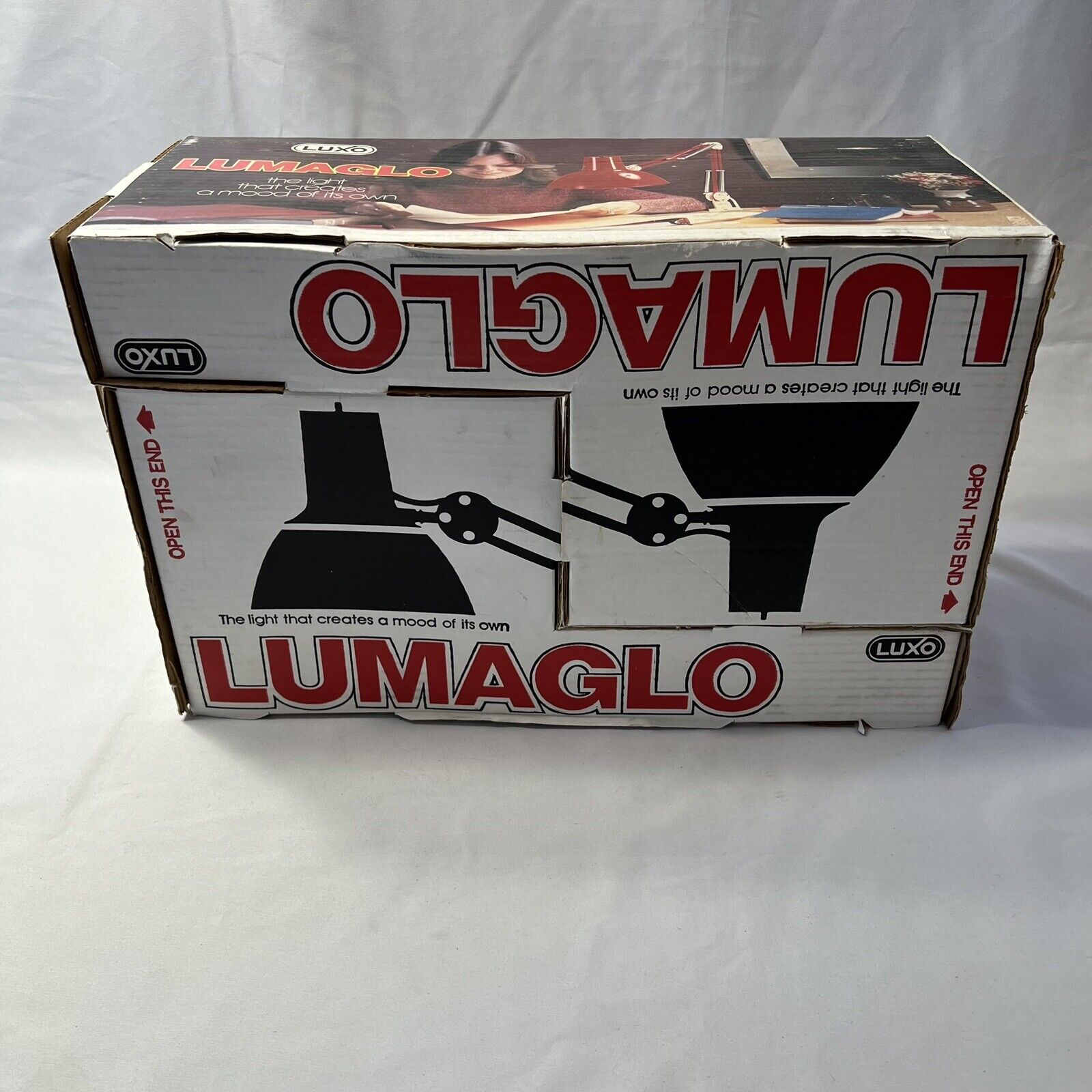 2 Vintage Luxo Lumaglo Yellow Mid Century Modern MCM Articulated Lamp NOSq