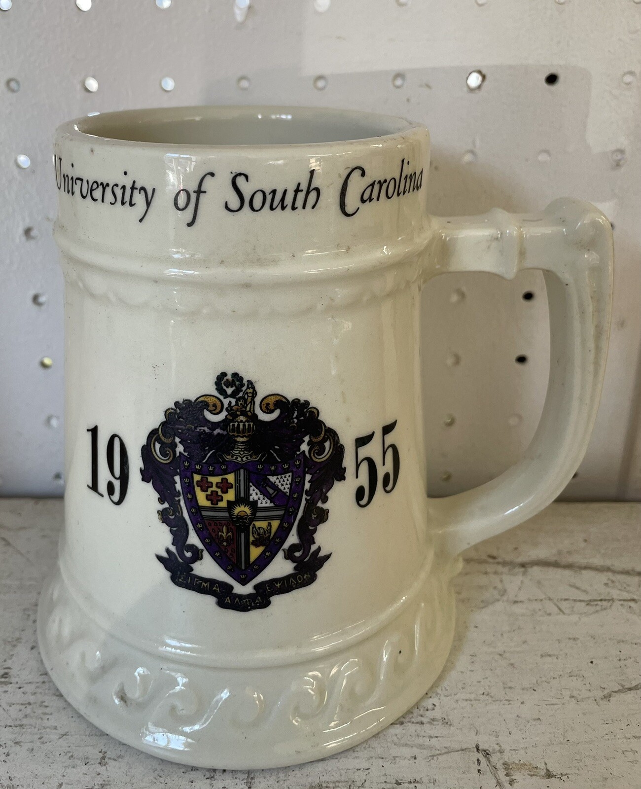 UNIVERSITY OF SOUTH CAROLINA STEIN 1955 9” TALL BALFOUR CERAMIC VINTAGE 🆓📬