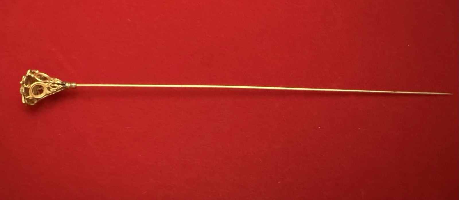Antique Aleppo Shriners Masonic Hatpin 8 7/8” Enamel Crescent Star Boston