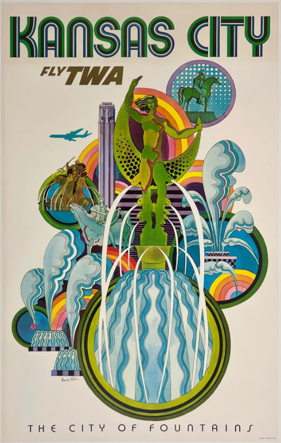 TWA Vintage Kansas City Poster