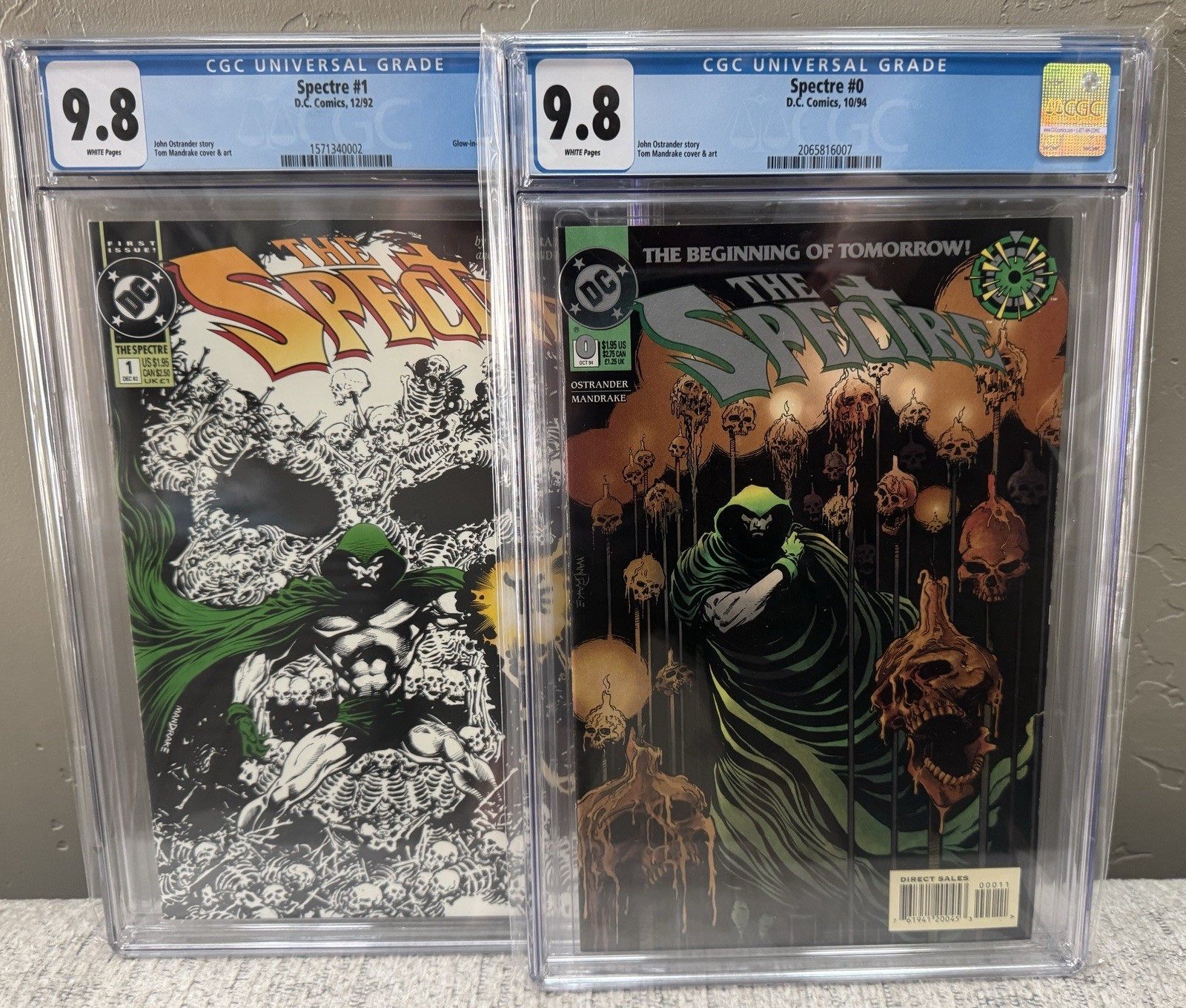 Spectre #1 & 0 - Two Pack Both CGC 9.8 (W) DC 1992. Ostrander & Mandrake