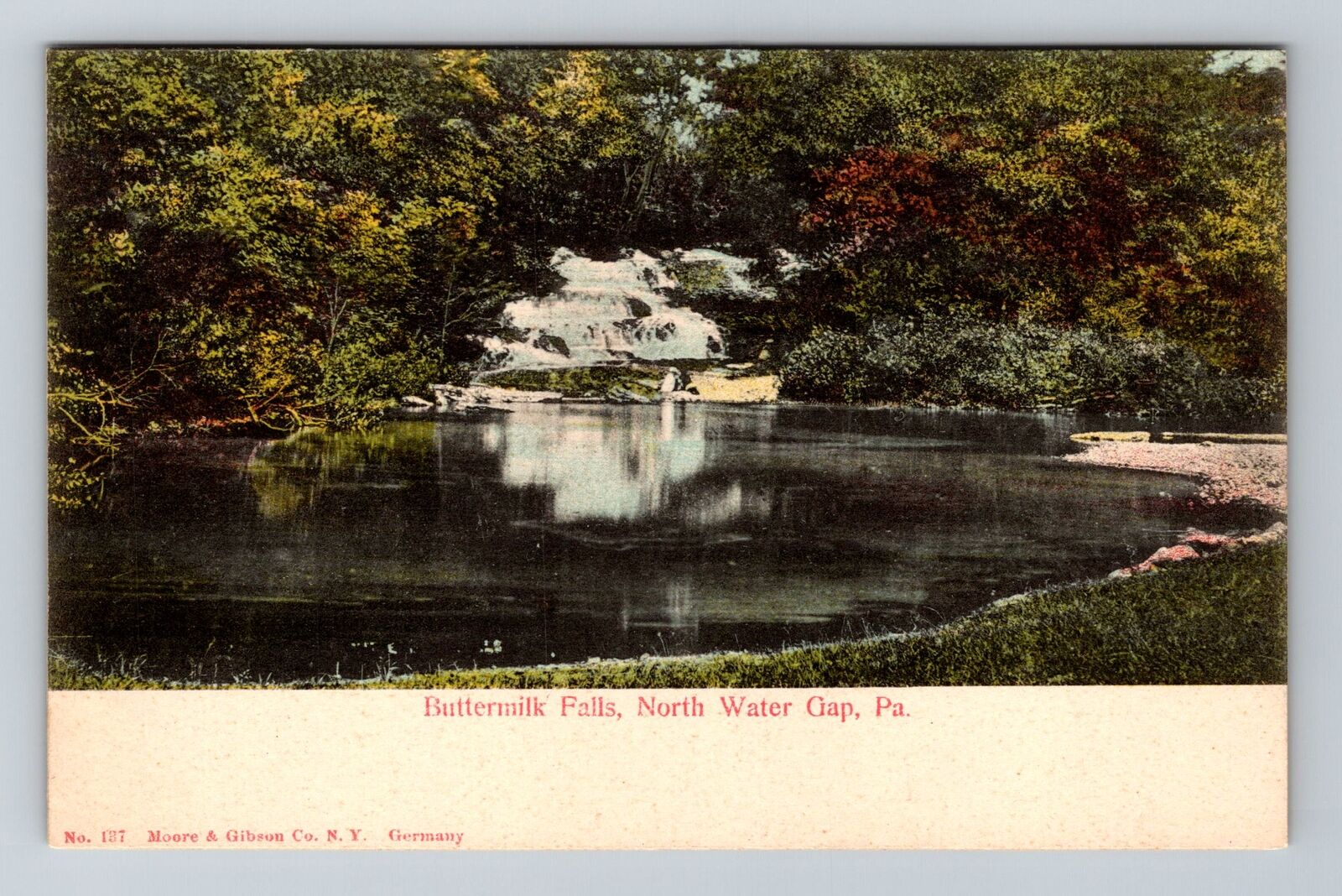North Water Gap PA-Pennsylvania, Buttermilk Falls, Vintage Postcard