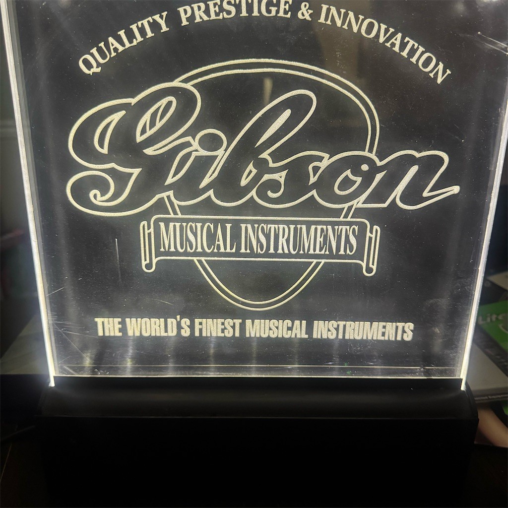 Gibson Lighted Acrylic Display Sign Quality Prestige & Innovation 12x12