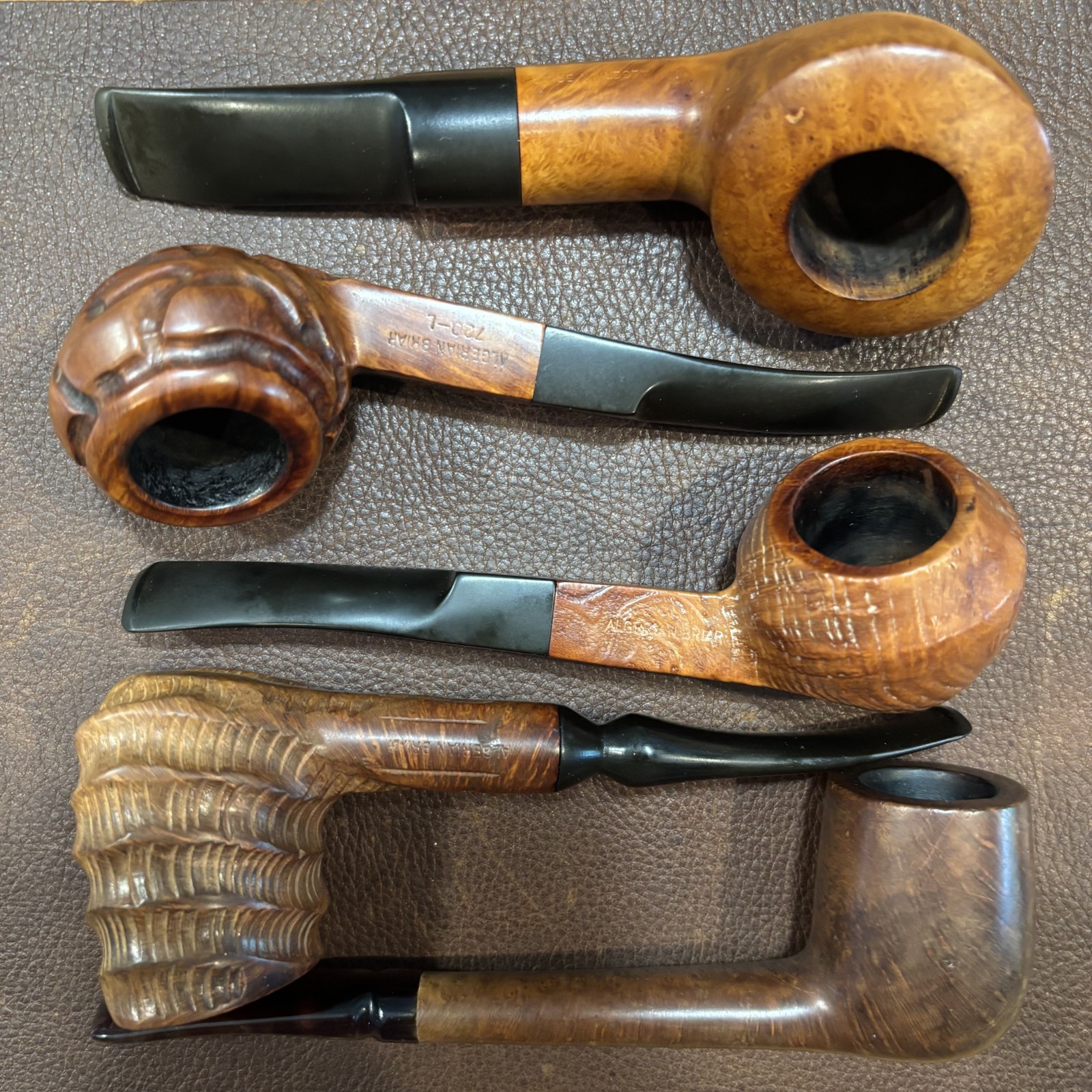 Edward's Pipes - Algerian Briar Estate Pipe Collection -LOT of 5- Vintage Estate