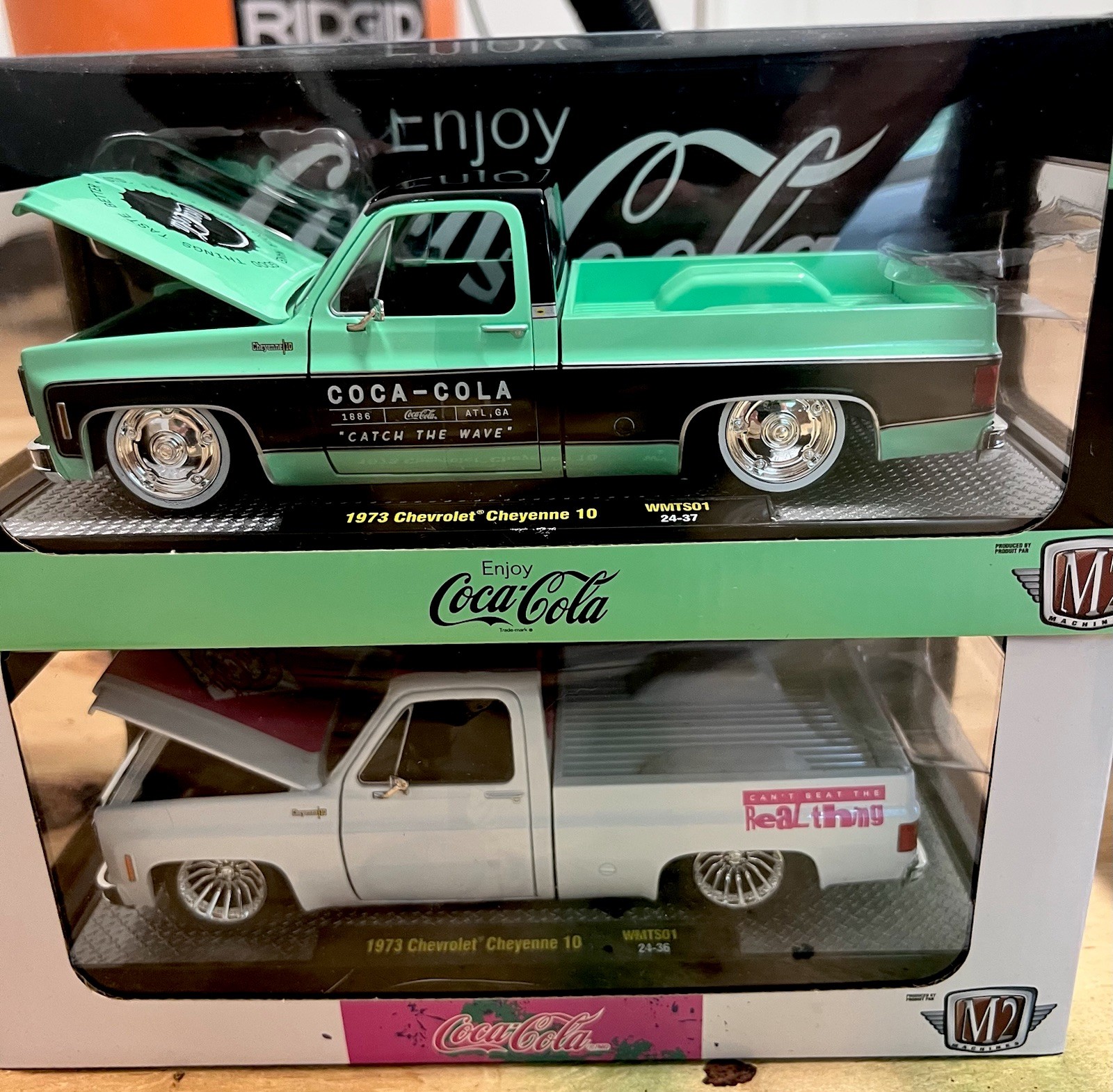 Coca-Cola M2 Machines 1973 Chevrolet Cheyenne 10 Diecast Trucks Lot of 2