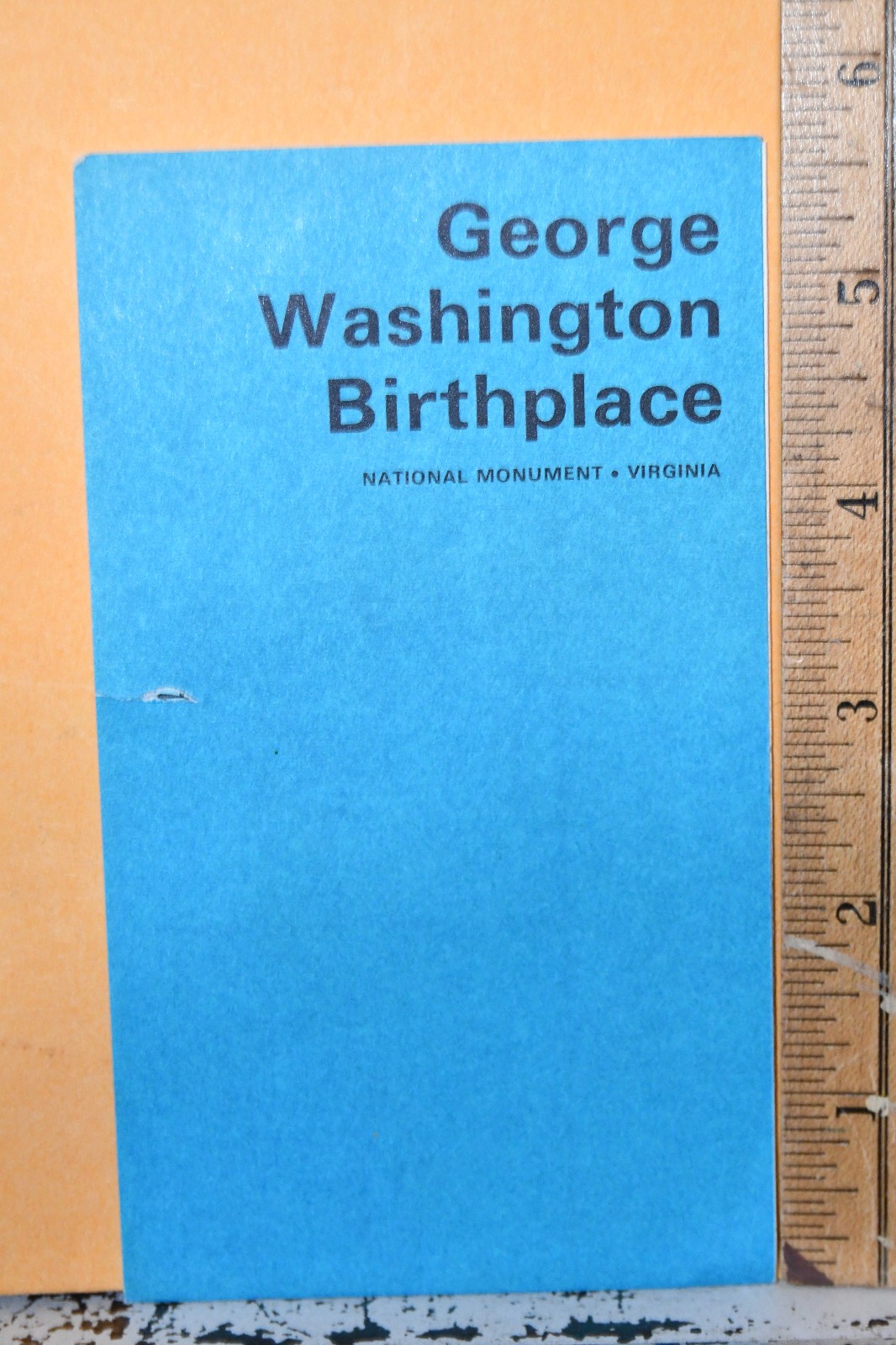 1973 George Washington Birthplace National Monument Virginia Map Brochure