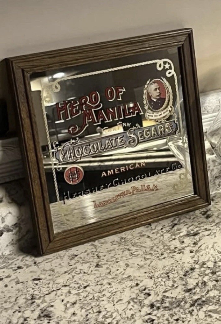 Hershey\'s Chocolate Mirror Candy Store Display Vintage