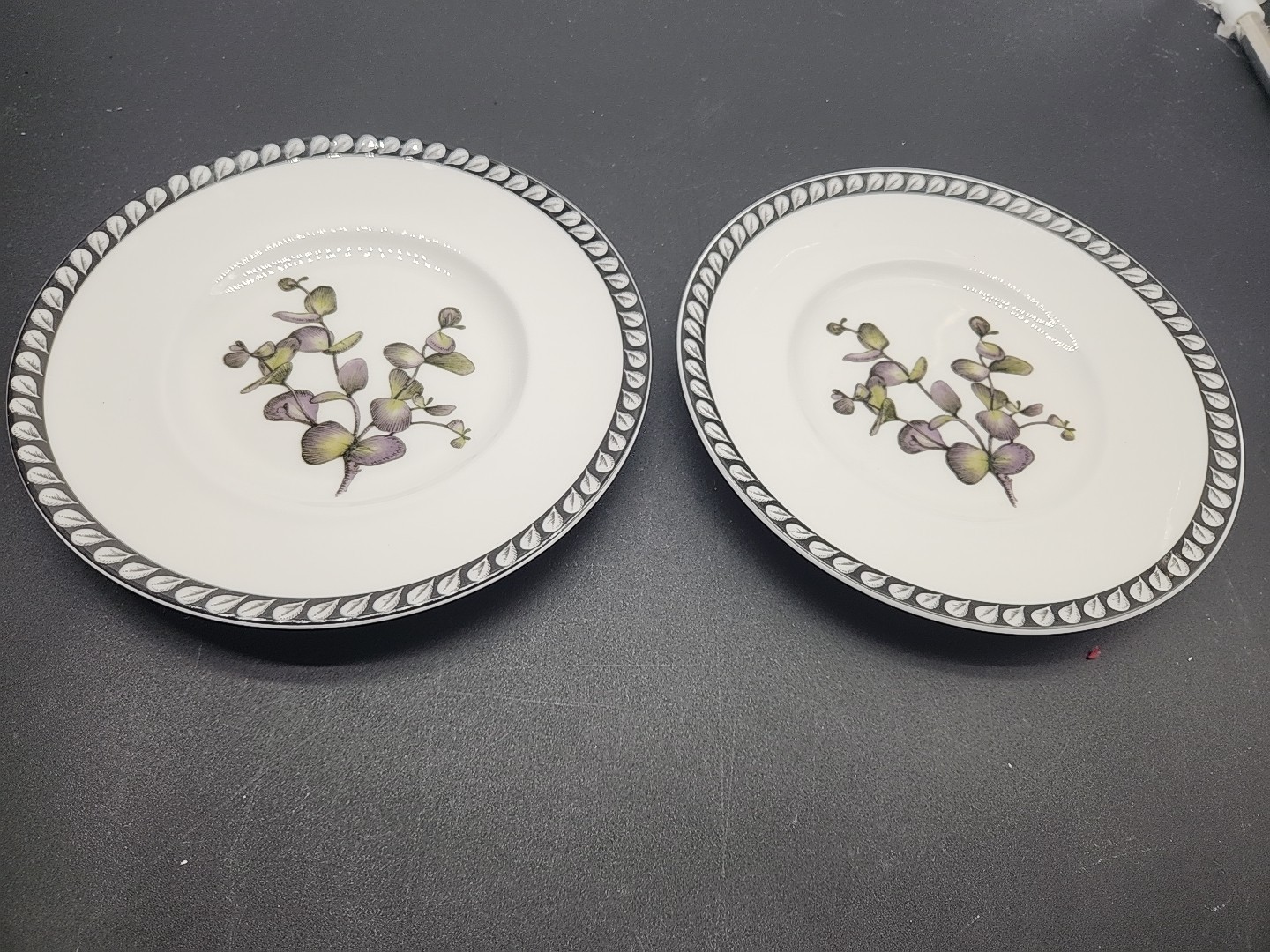 (2) NEW Lenox Etchings Eucalyptus Salad Dessert Plates 4191613