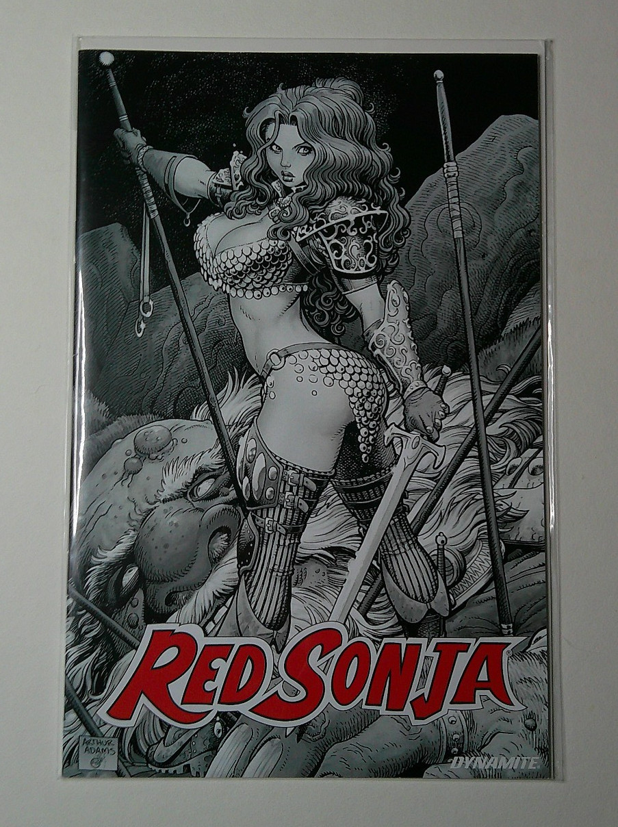 ARTHUR ADAMS Invincible Red Sonja #1 INDIEGOGO Black/White Variant NM/MINT RARE ARTHUR ADAMS Invincible Red Sonja #1 INDIEGOGO Black/White Variant NM/MINT RARE