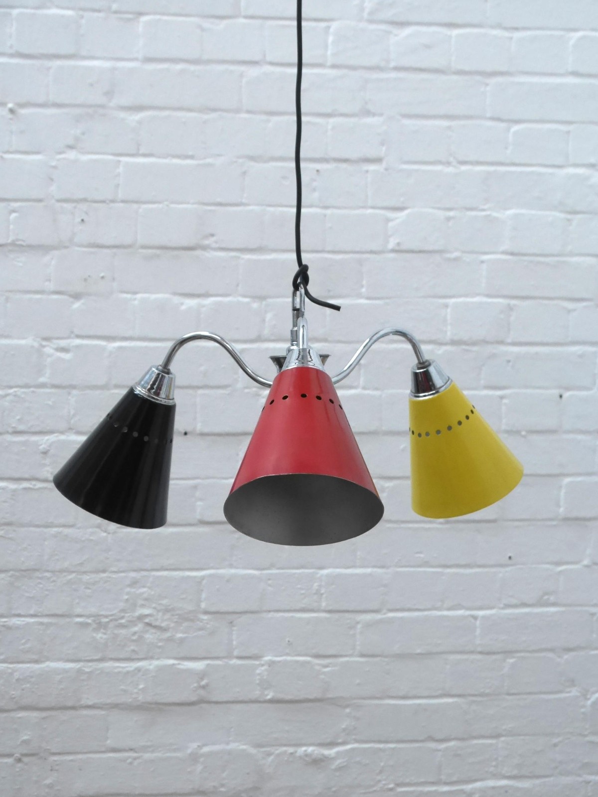 1950s mid-century pendant light, lamp vintage 1960s