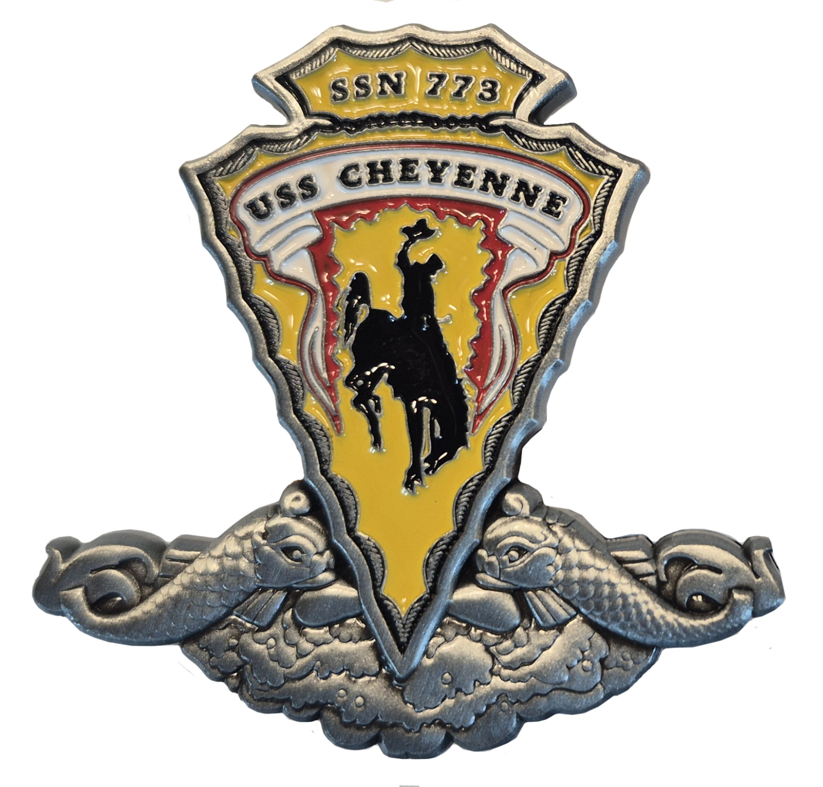 US Navy USS Cheyenne SSN773 submarine challenge coin 2