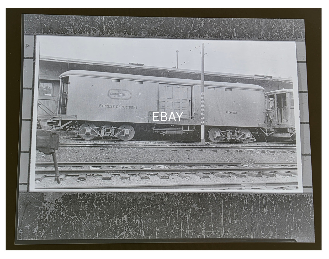 1934 Connecticut Co RR #2042 Express Freight New Haven Interurban Copy Negative