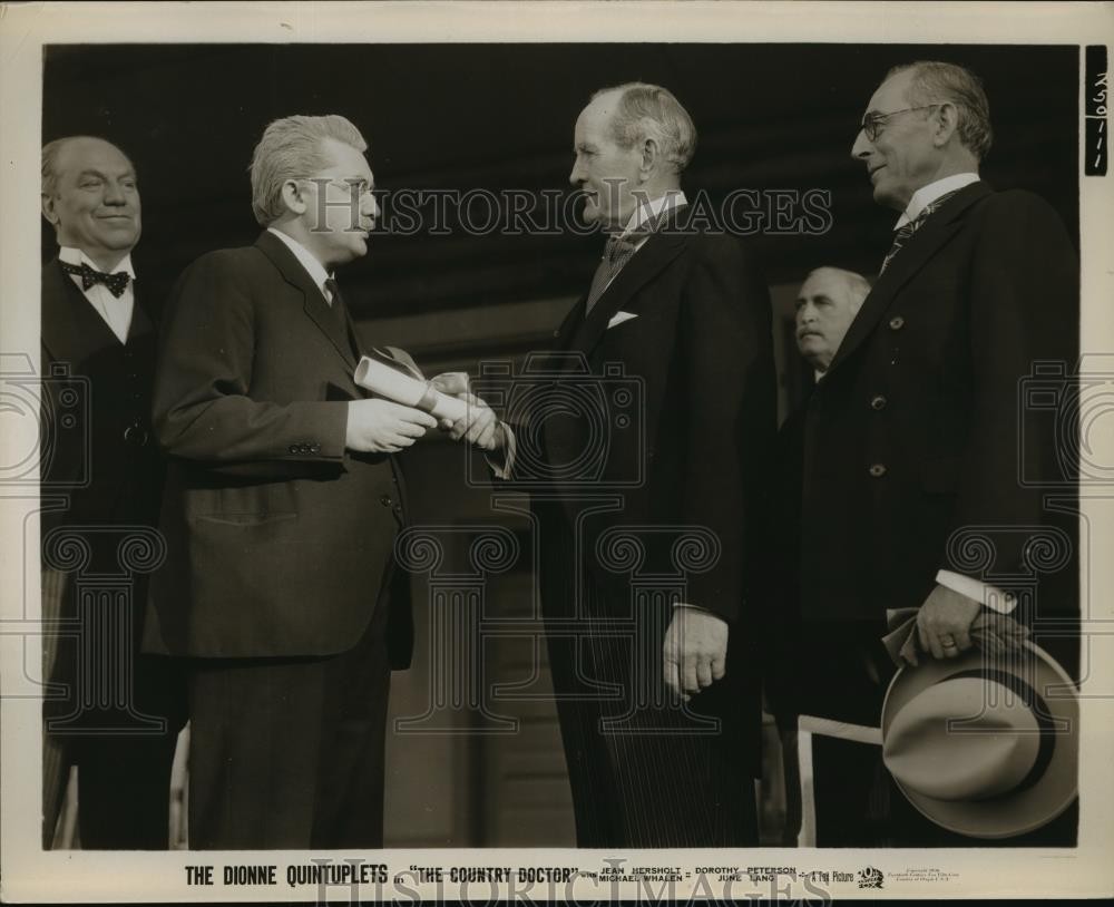 1936 Press Photo Montagu Love Jean Hersholt David Torrence Frank Meicher