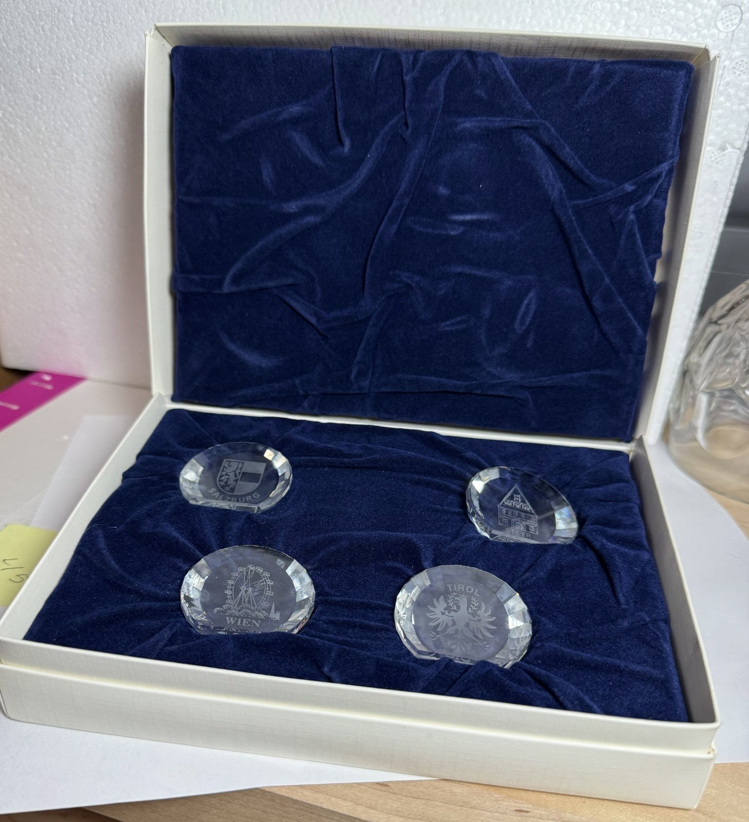 Vintage Swarovski Crystal Austria 4-piece collectable set- In original box