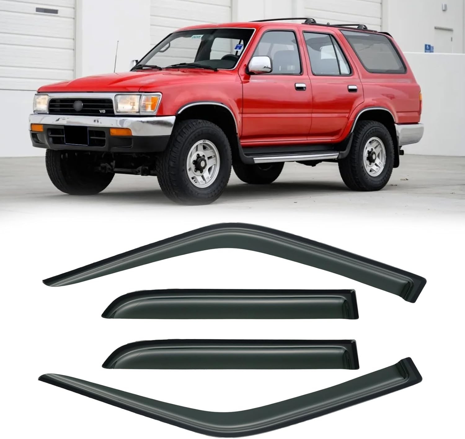 Rain Guards for 1990-1995 Toyota 4runner, Out-Channel Window Visor Shields Vent Rain Guards for 1990-1995 Toyota 4runner, Out-Channel Window Visor Shields Vent