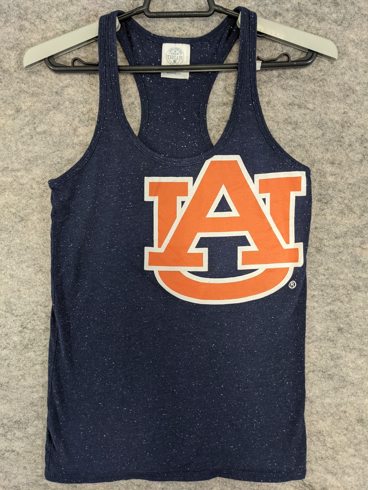Auburn University Tank Top Womens Small Navy Orange Racer Back Rivalry Threads