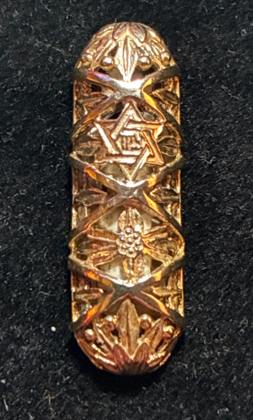 Vintage 14K Gold Mezuzah Case Star of David Jewish Judaica Scroll 4g Ornate