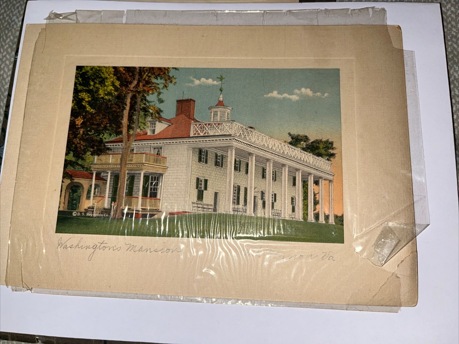 Vintage “Art Views of Washington” Mount Vernon Washington’s Mansion 5.5 x 8”