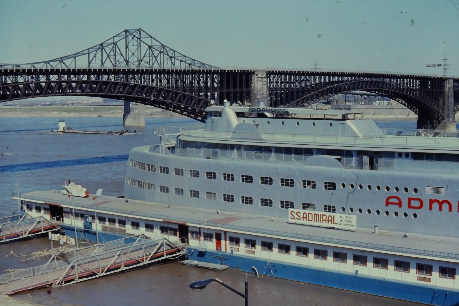 c1960\'s Ektachrome 35mm Slide, GERMAN MILITARY Admiral Riverboat, Eads Bridge St c1960\'s Ektachrome 35mm Slide, GERMAN MILITARY Admiral Riverboat, Eads Bridge St