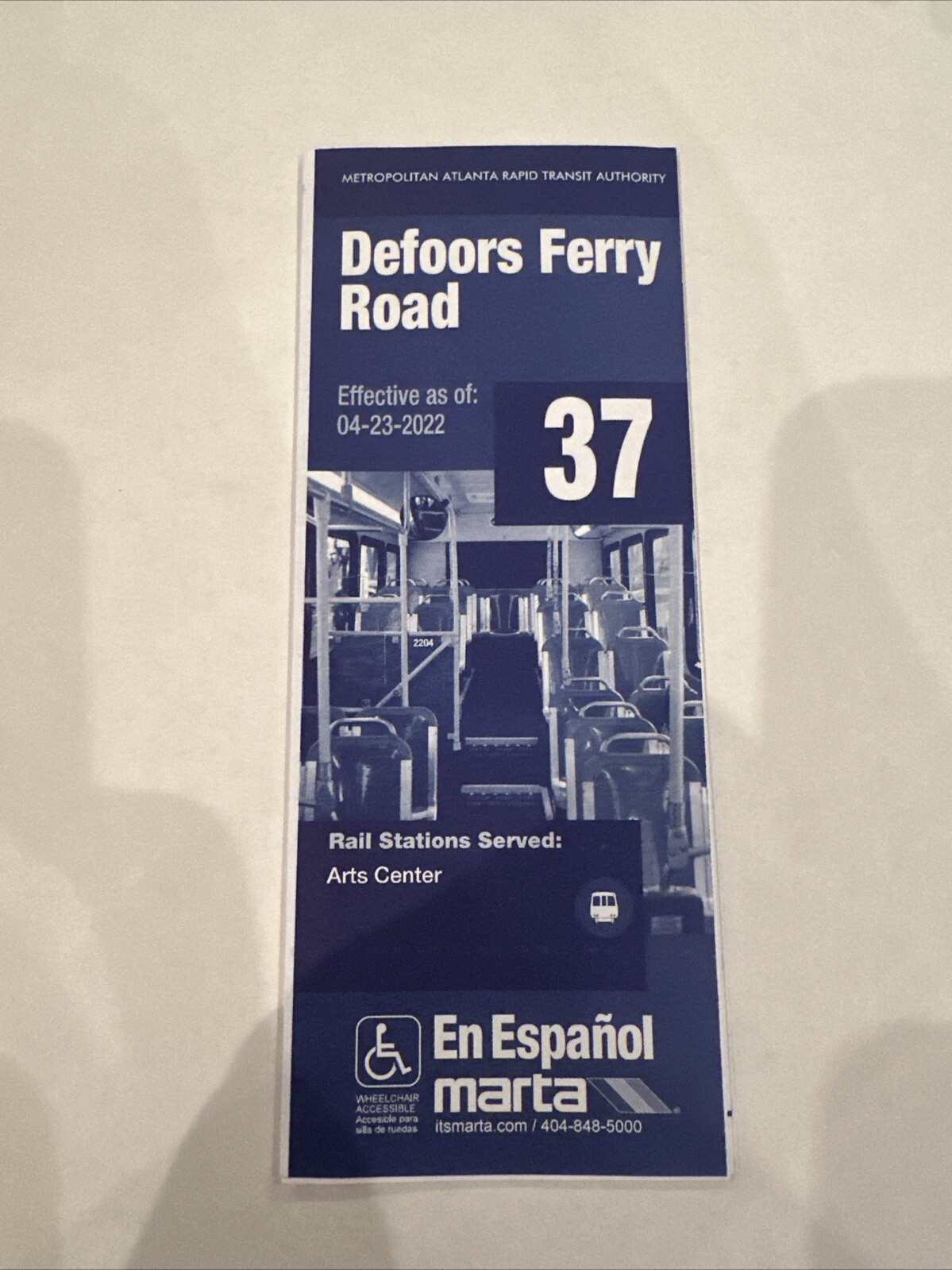 MARTA Bus Route 37 Map - Defoors Ferry Road Schedule