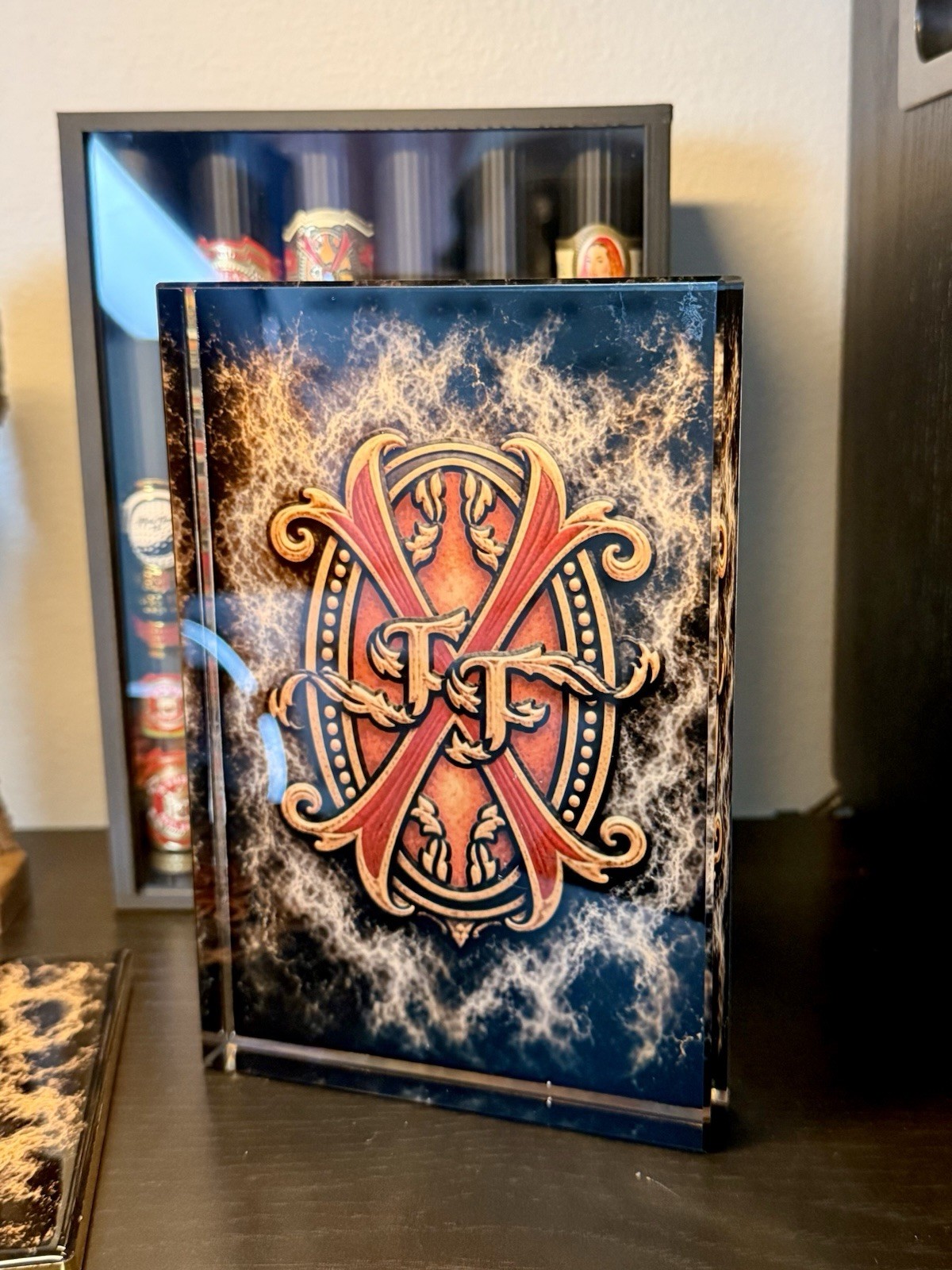 Arturo Fuente Opus X Large 4”x6” Crystal Desk Paper Weight Cigar Humidor HEAVY