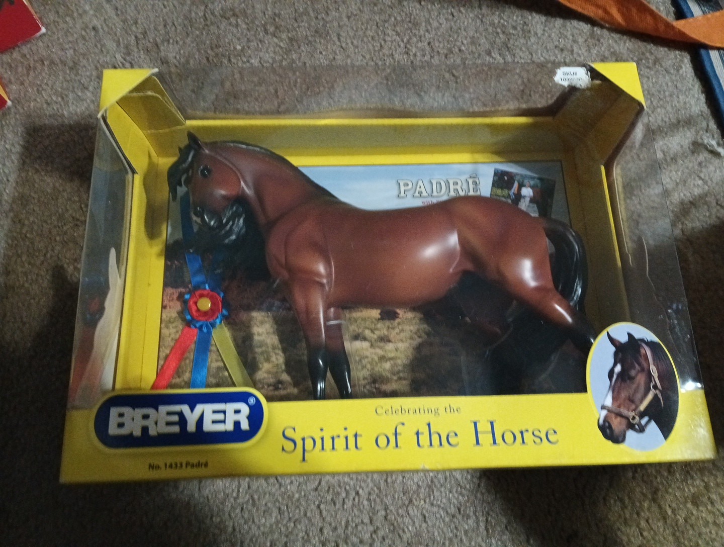 Retired Breyer PADRE #1433 w/ribbon BLM Mustang Stallion Spirit Mold New in Box