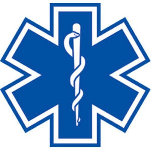 12 Inch Reflective Star Of Life EMS EMT Paramedic Vinyl Sticker