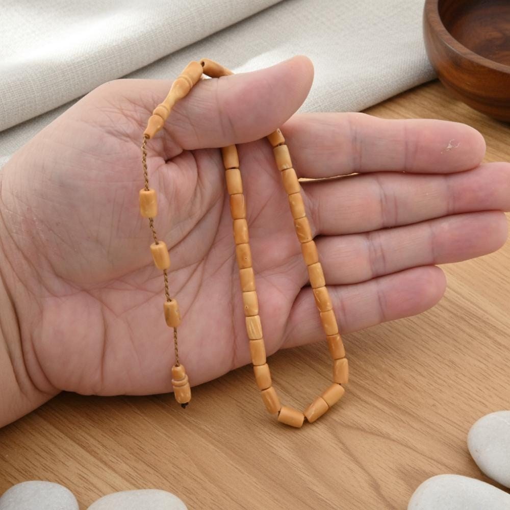 Small Cylinder cutting Natural Kuka tree 33 beads Tasbih, prayer beads 201415