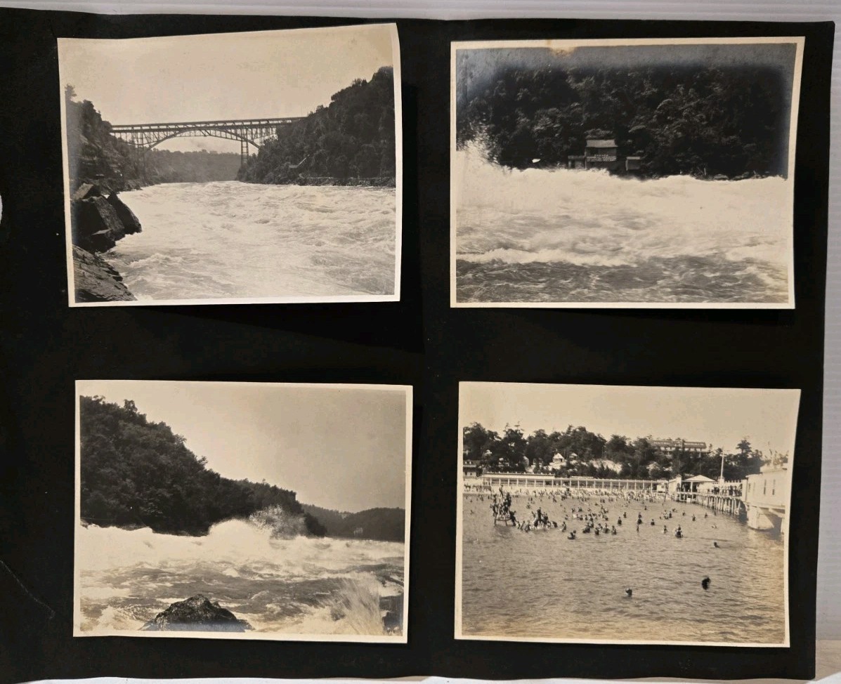 8 Vintage Photos Circa 1910 Crystal Beach Ontario, Niagara River, NY Skyline