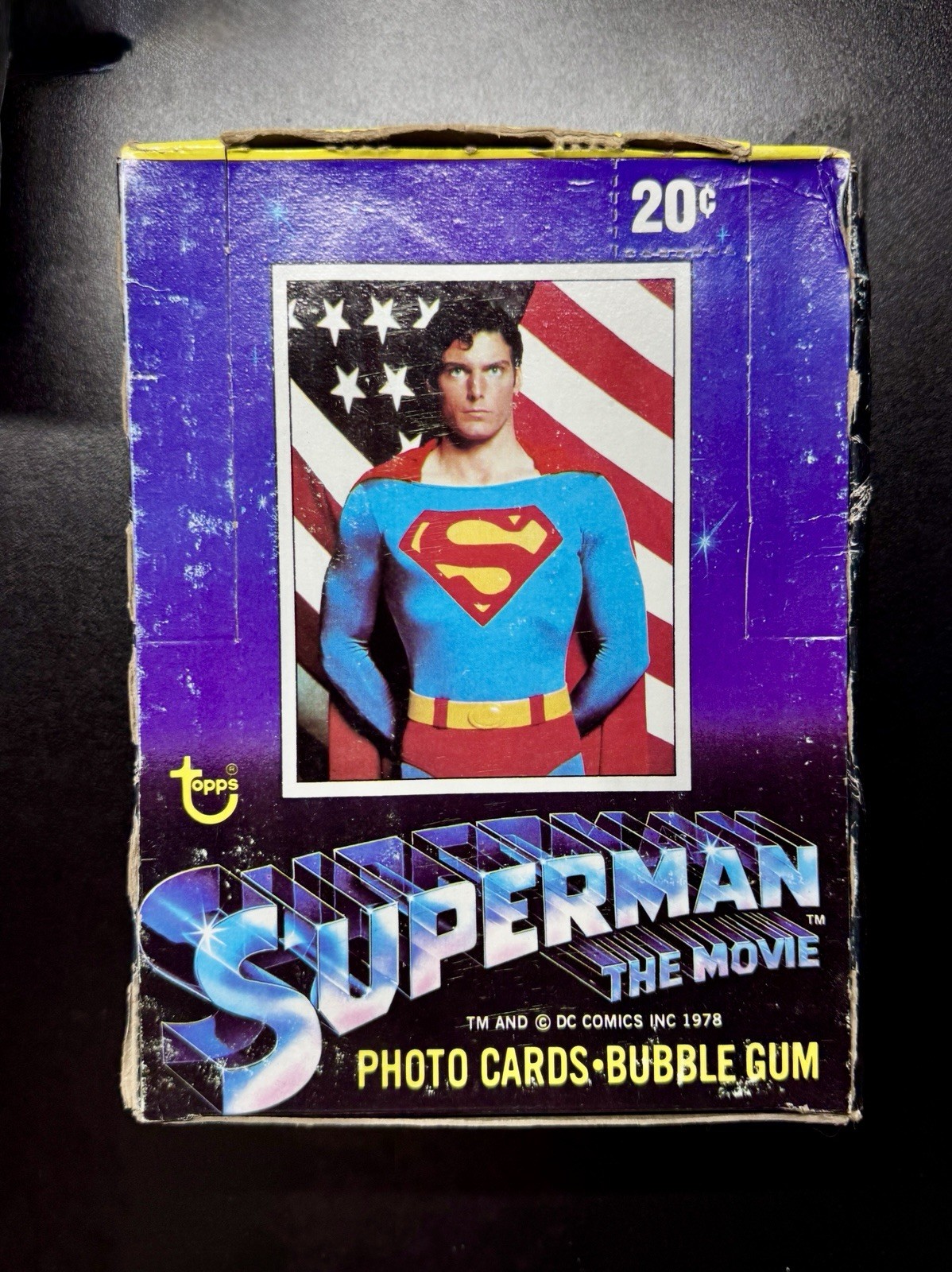 1978 Topps SUPERMAN The Movie Wax Box 36 Unopened Packs Cards BOX NEVER OPENED