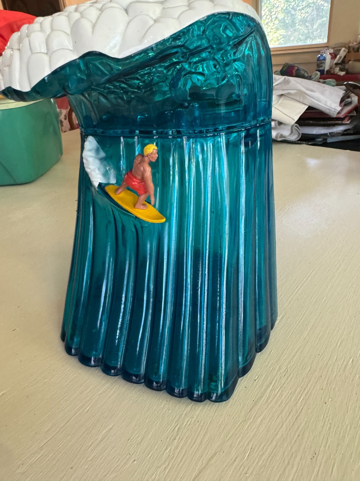 Vintage Fundamental Too “Wave” Surfing Musical Cookie Jar Surfin USA Beach Boys