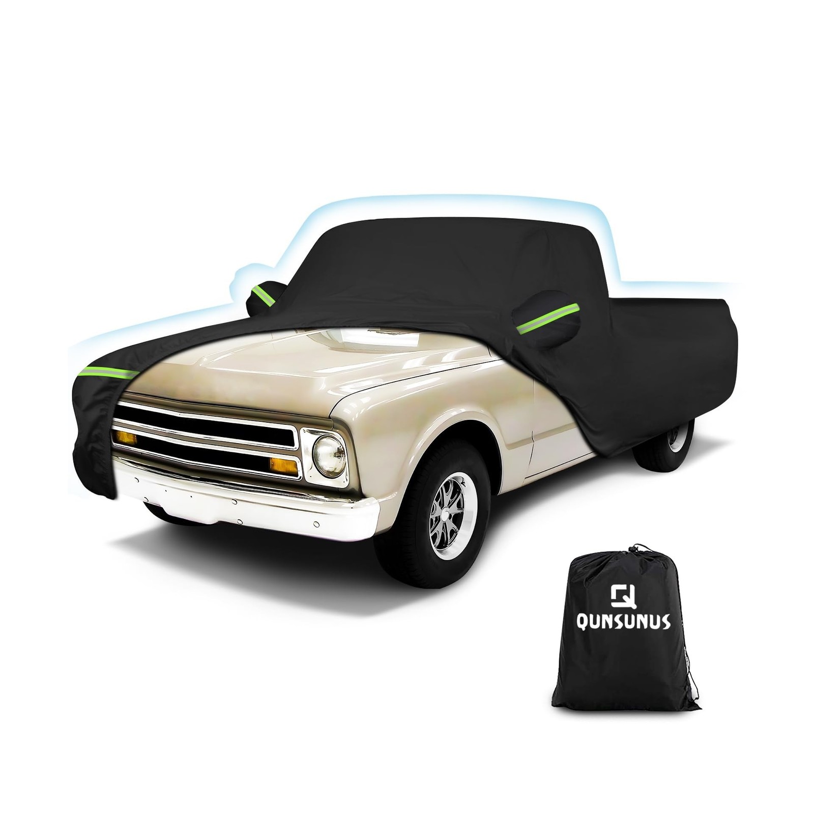 QUNSUNUS Car Cover for Chevrolet C10 C20 K10 K20 1960-1991 Standard Cab 6.5Ft...