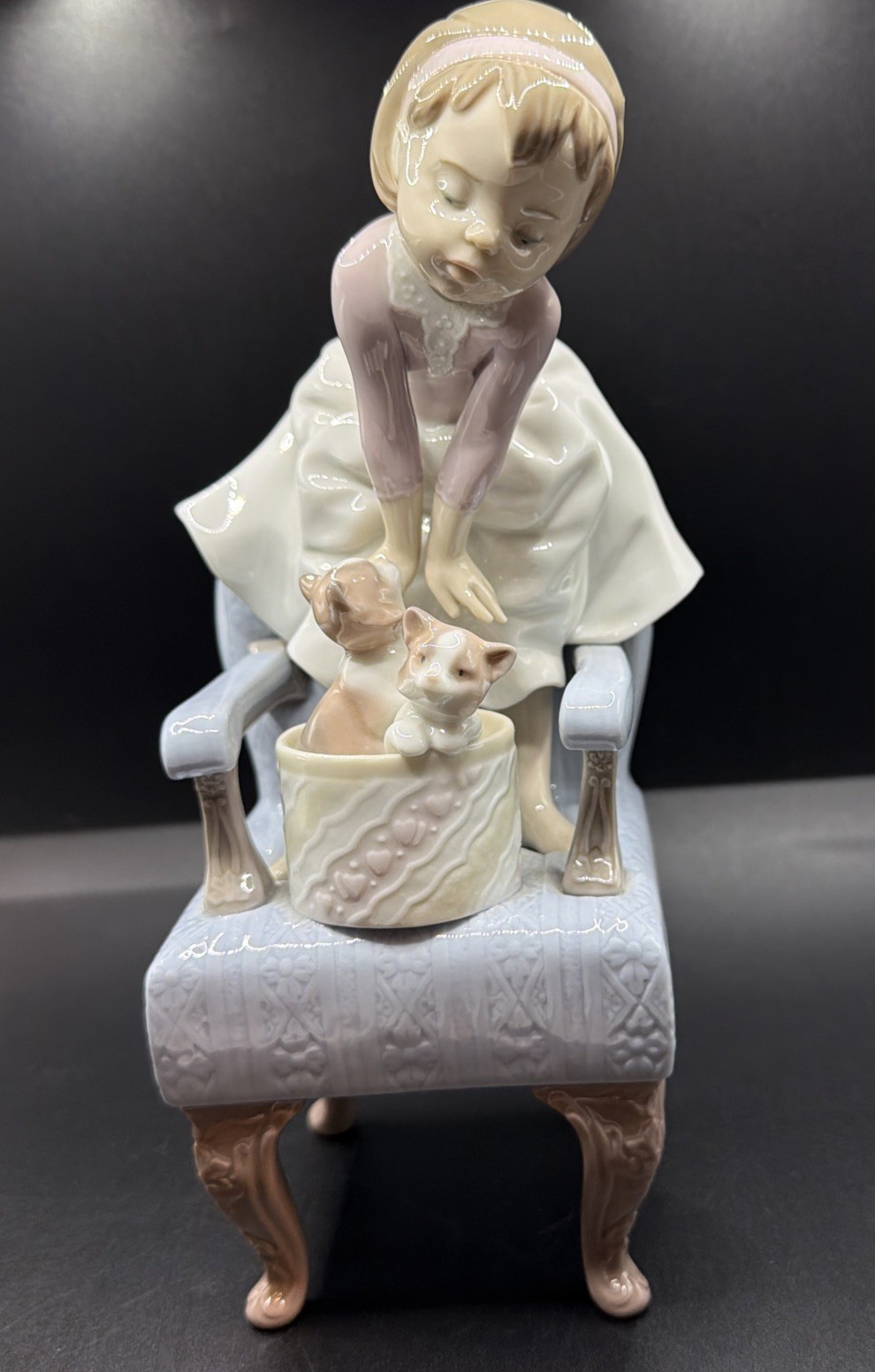 Lladró 6512 Purr-Fect Companions Porcelain Figurine 1998 Event Piece #235 No Box