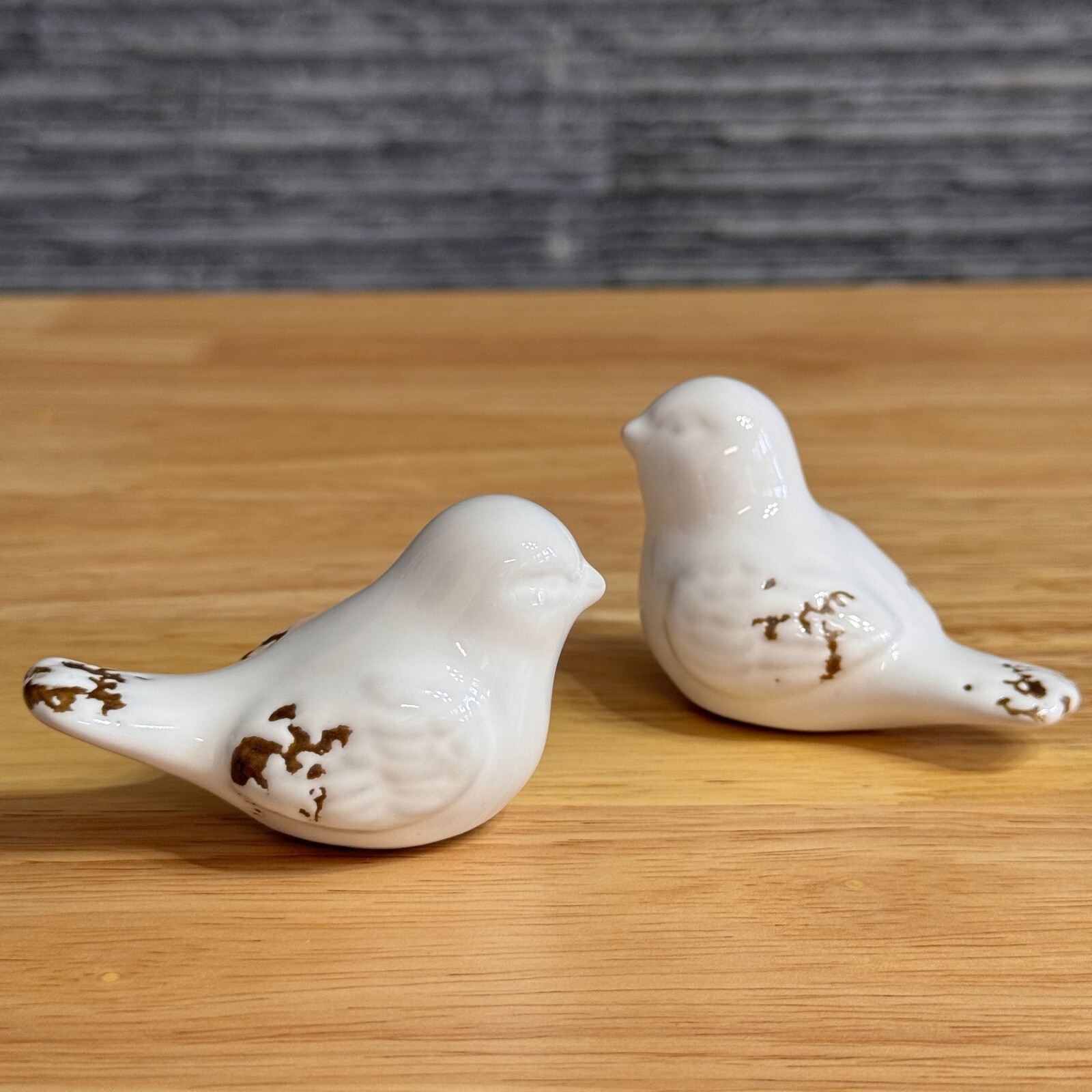 1PCS 3'' Vintage White Ceramic Bird Handmade Figurine Netherlands Tabletop Gift
