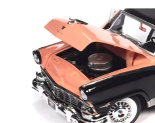 Minicar 1/18 1956 Ford Fairlane Sunliner MCACN (Sunset Coral * Black) [AMM1270]