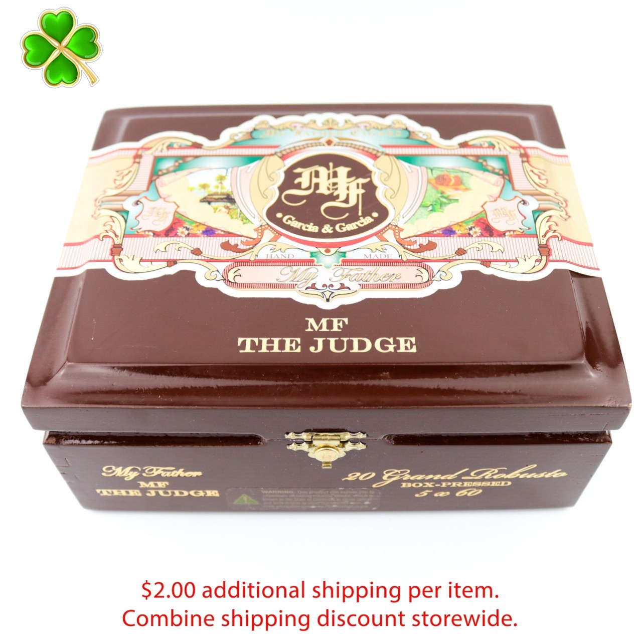 My Father Cigars Grand Robusto The Judge Wood Cigar Box 7.5\ My Father Cigars Grand Robusto The Judge Wood Cigar Box 7.5\