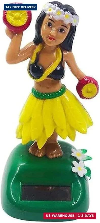 Solar Powered Hula Girl Dancing Figures Decoration, Swinging Hawaiian Girl Doll Solar Powered Hula Girl Dancing Figures Decoration, Swinging Hawaiian Girl Doll