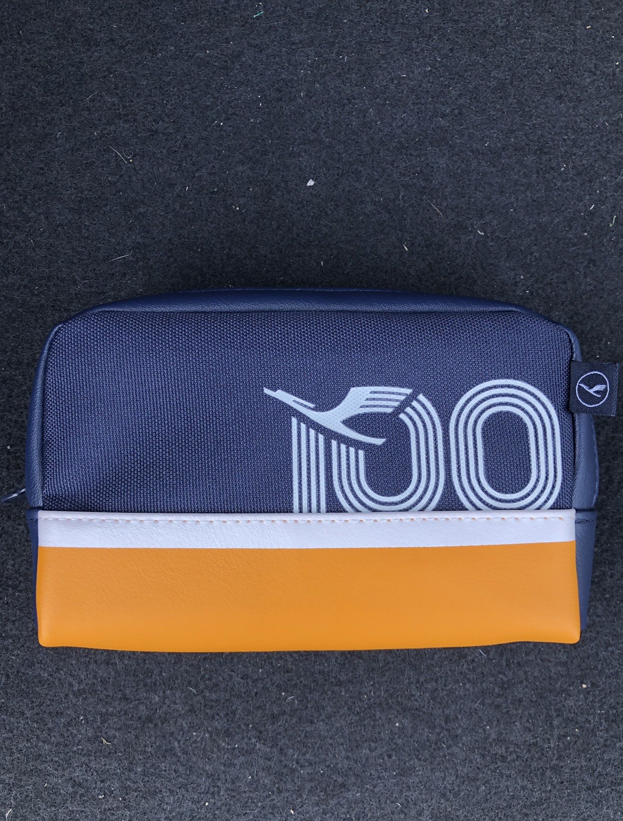 Lufthansa Premium Economy 100th Anniversary Amenity Bag Blue/Yellow NEW