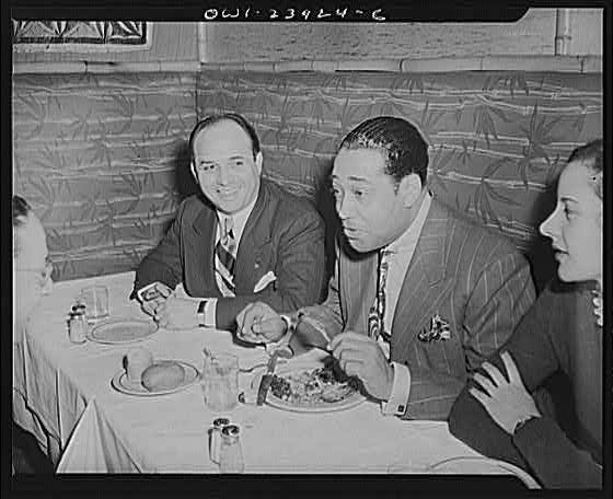 Photo:New York NY Duke Ellington Dinner at the Hurricane 1940s Restaurant