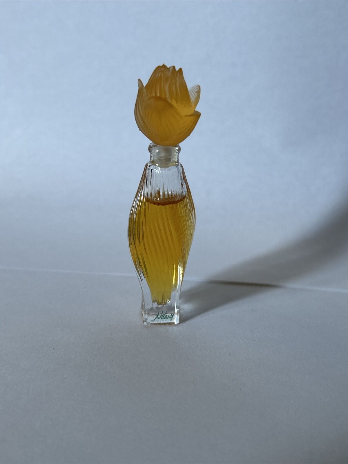 Vintage 1990s Nilang de Lalique Amber Parfum 4.5ml .15fl.oz Mini Perfume Splash
