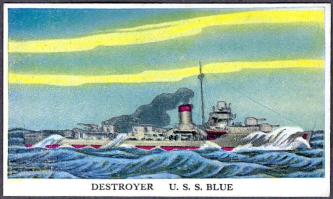 1942 R169 Cameron Sales, Warships, #40 Destroyer - U.S.S. Blue - VG+