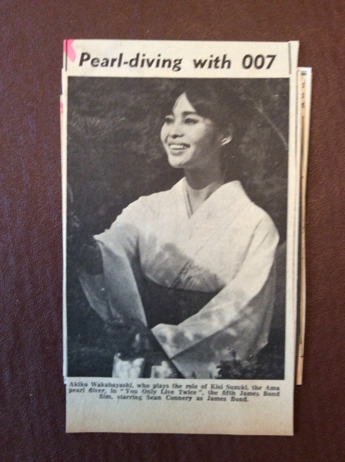 Q2e Ephemera 1966 Picture Akiko Wakabayashi You Only Live Twice