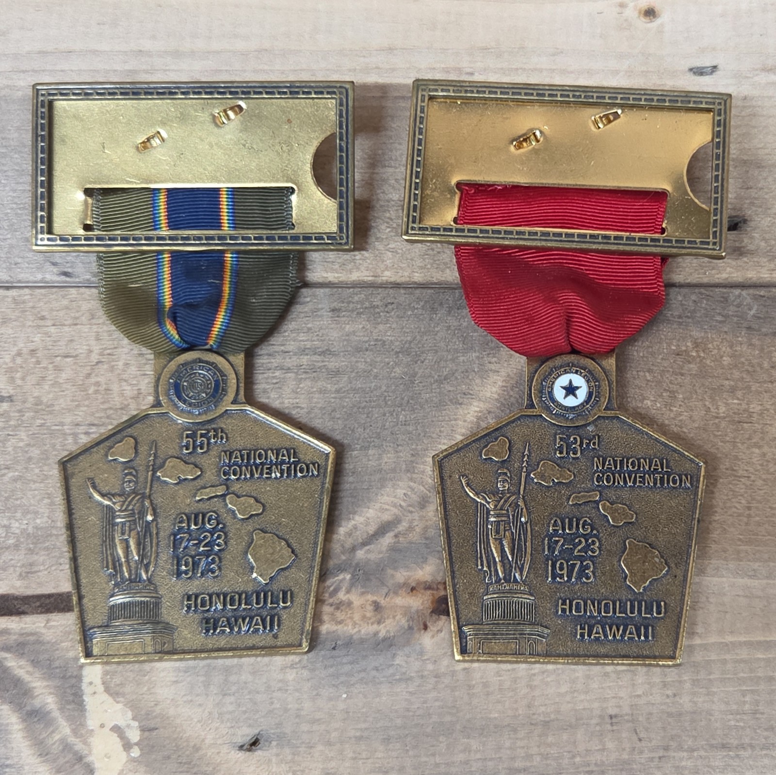 1973 American Legion 55th National Convention Guest Badges, Honolulu, Hawaii