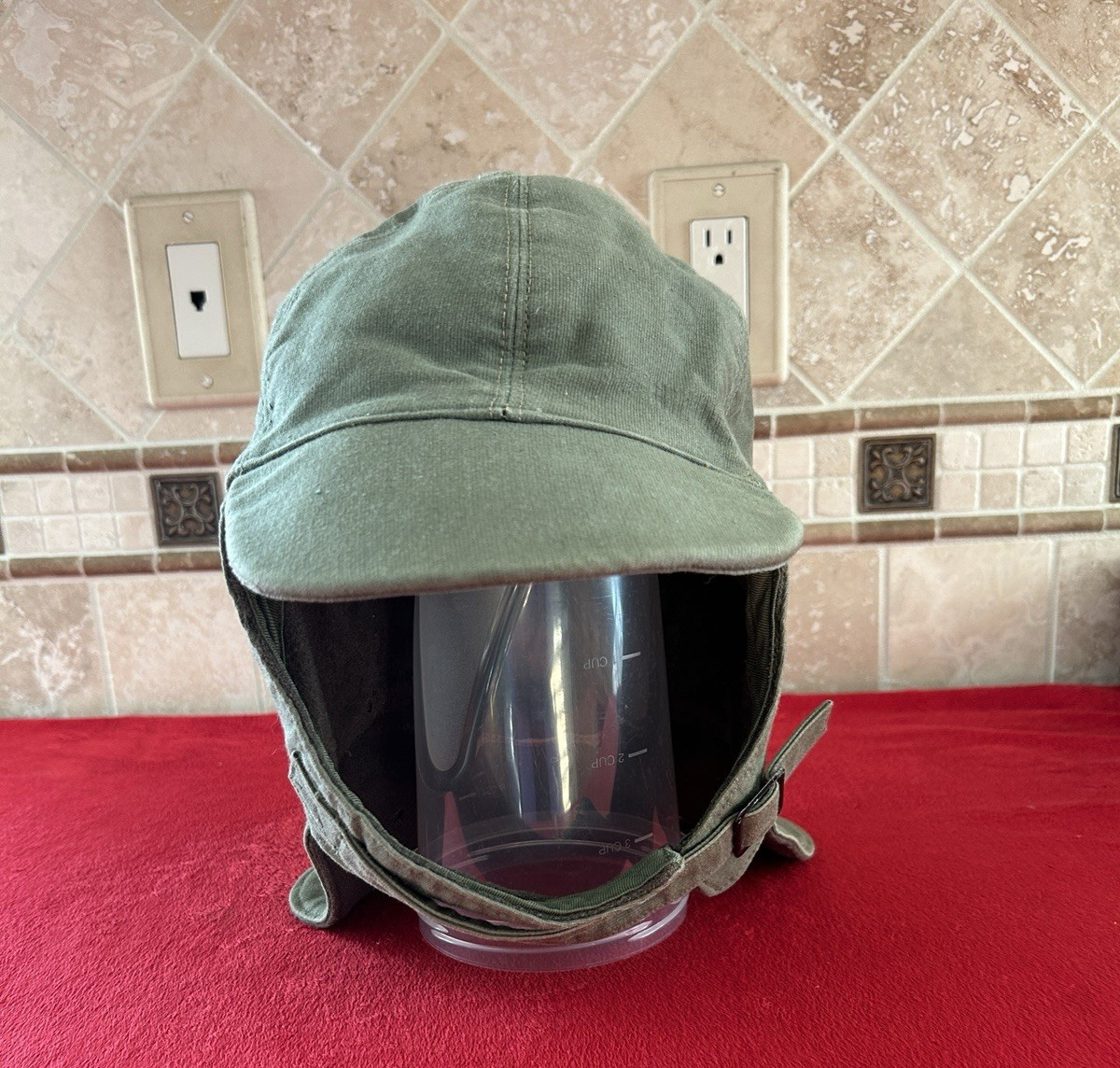 VTG WW2 U.S.N. Navy Foul Weather Deck Cap Hat Contract Size 7 1/4 WWII VTG WW2 U.S.N. Navy Foul Weather Deck Cap Hat Contract Size 7 1/4 WWII
