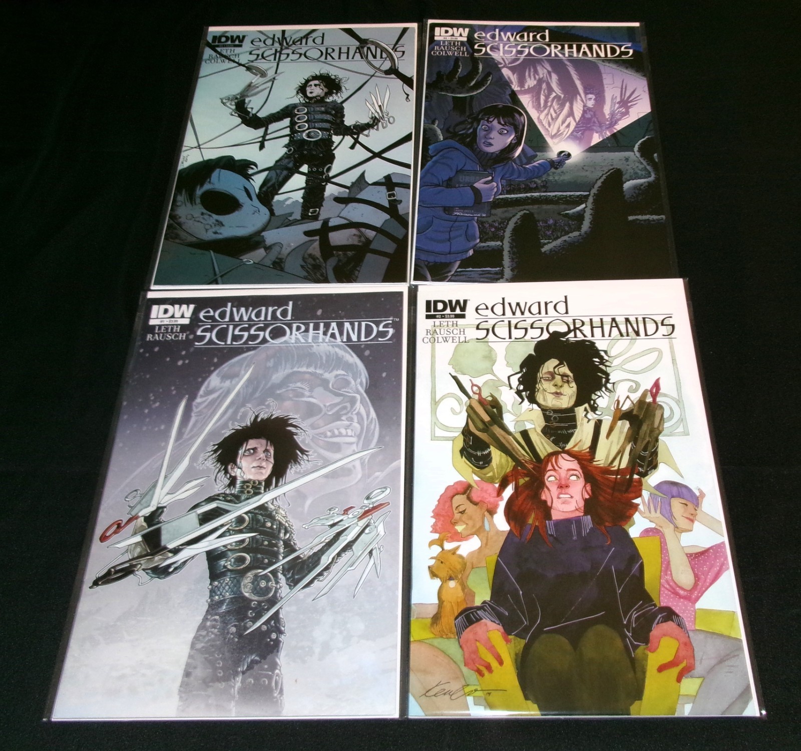 EDWARD SCISSORHANDS #1 2 3 4 SET IDW PUBLISHING 2014 NM JOHNNY DEPP WINONA RYDER